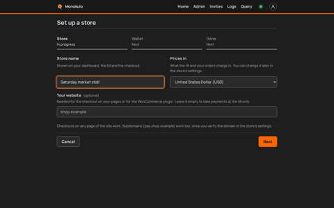 Store no site no javascript, Desktop, dark