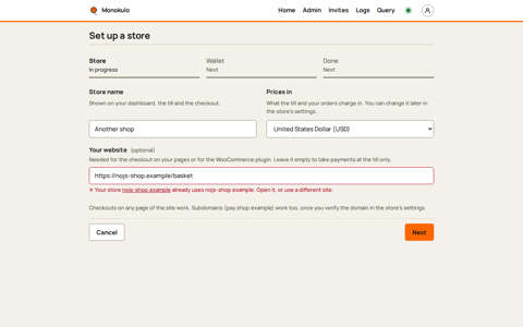 Store site taken no javascript, Desktop, light