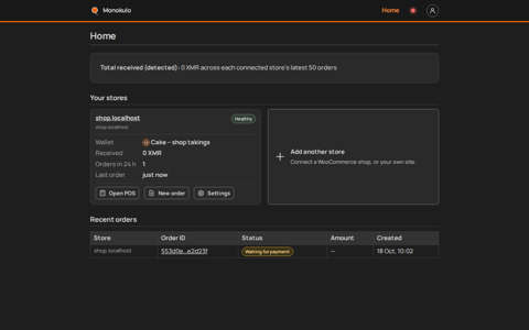 Networks dashboard, Desktop, dark