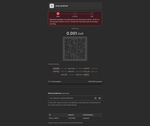 Double spend, Desktop, dark