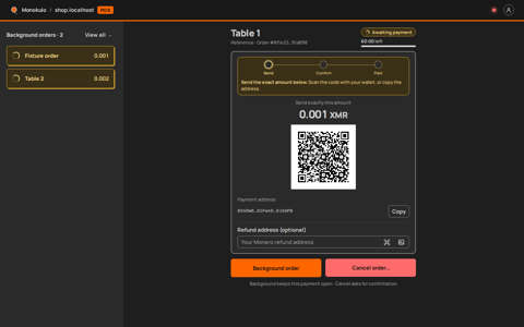 Tablet payment, Desktop, dark
