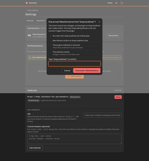 Store site disconnect ready, Desktop, dark