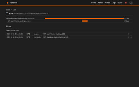 Trace, Desktop, dark