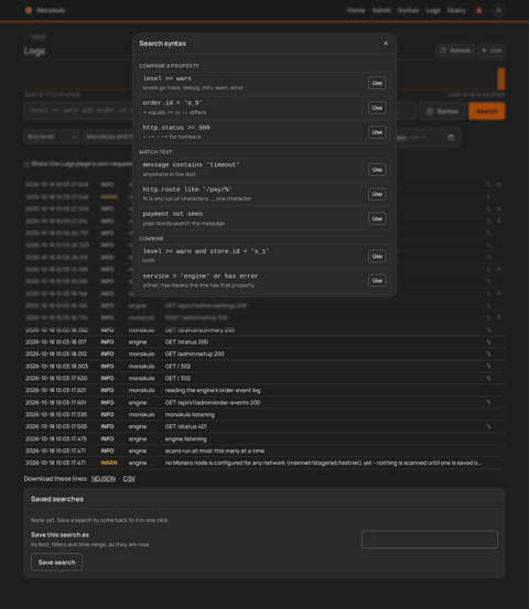Syntax dialog, Desktop, dark