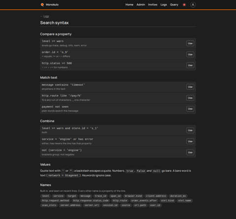 Syntax page, Desktop, dark
